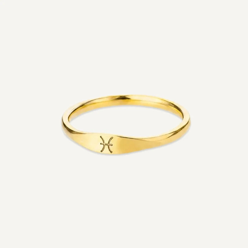 Sternzeichen Ring mit graviertem Symbol