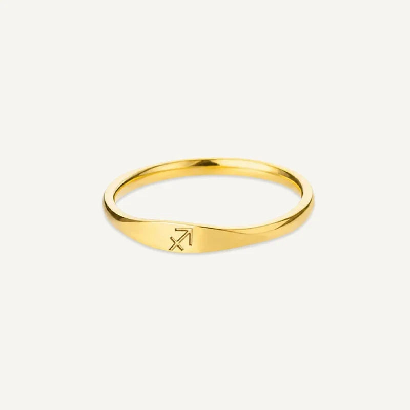 Sternzeichen Ring mit graviertem Symbol