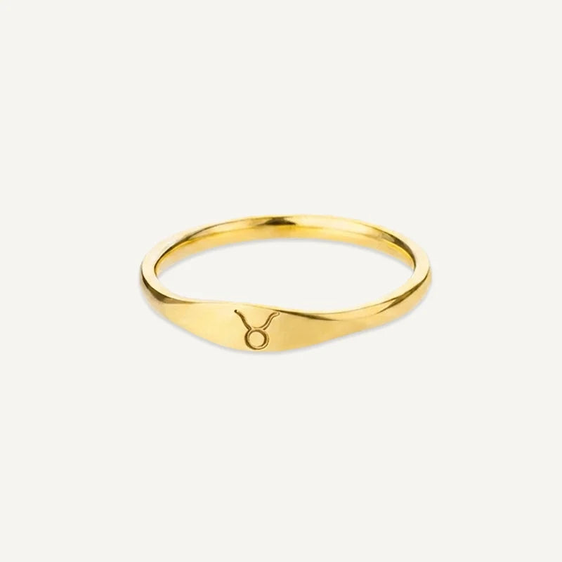 Sternzeichen Ring mit graviertem Symbol