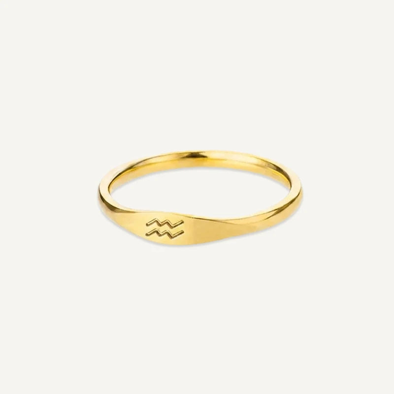 Sternzeichen Ring mit graviertem Symbol