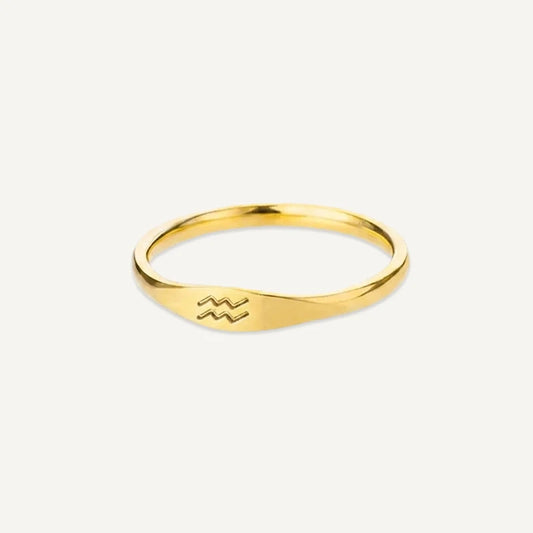 Sternzeichen Ring mit graviertem Symbol