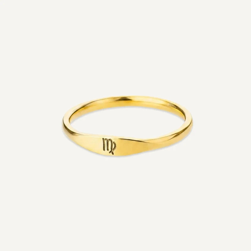 Sternzeichen Ring mit graviertem Symbol