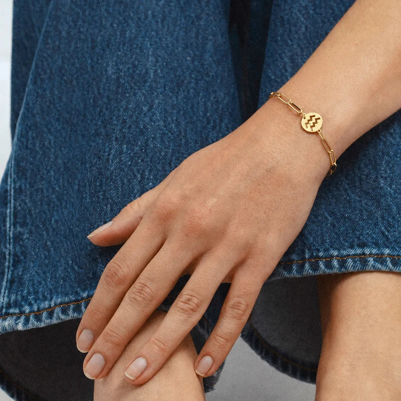 Sternzeichen Armband mit Gliederkette