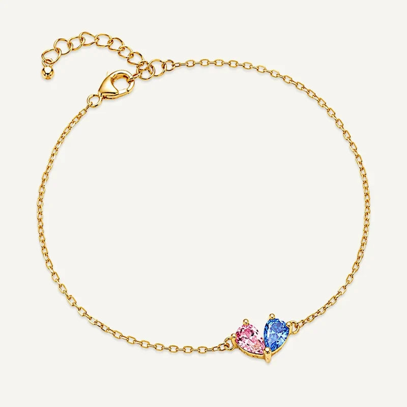 Geburtsstein Armband mit 2 Steinen