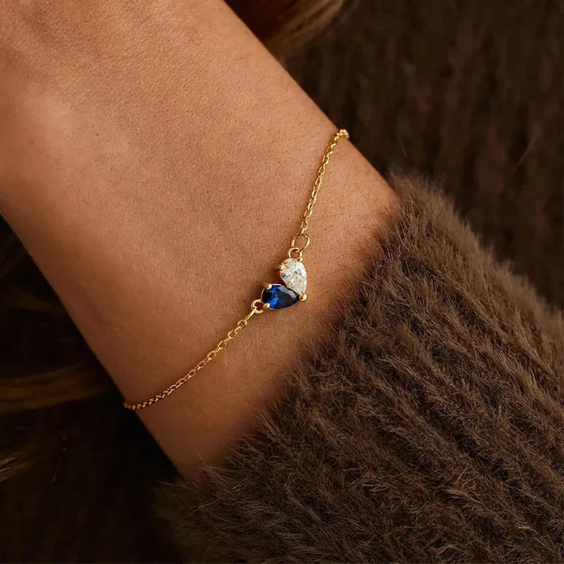 Geburtsstein Armband mit 2 Steinen