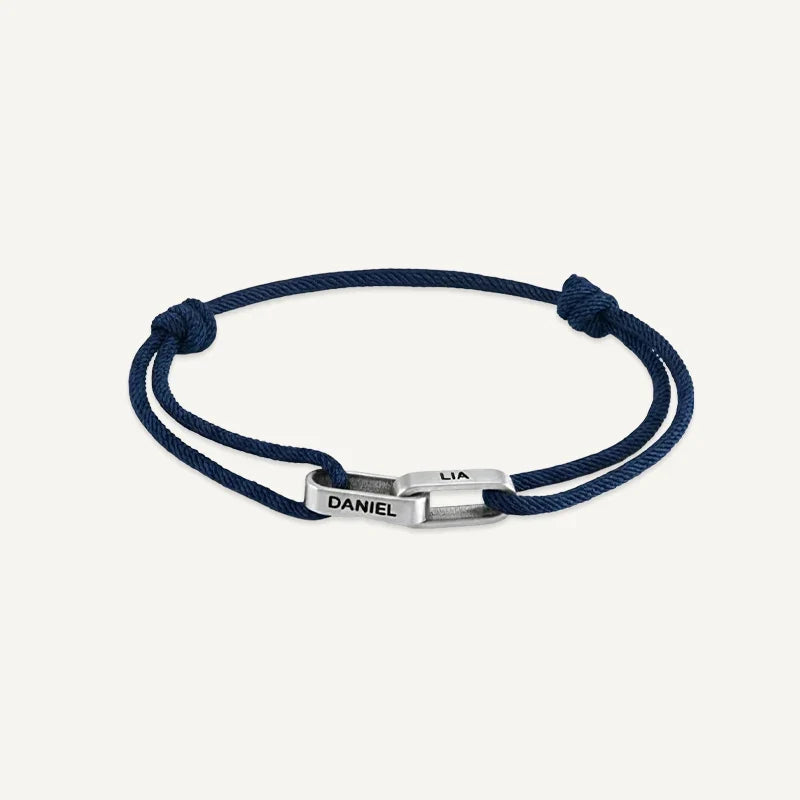 Herrenarmband mit 2 gravierten Namen