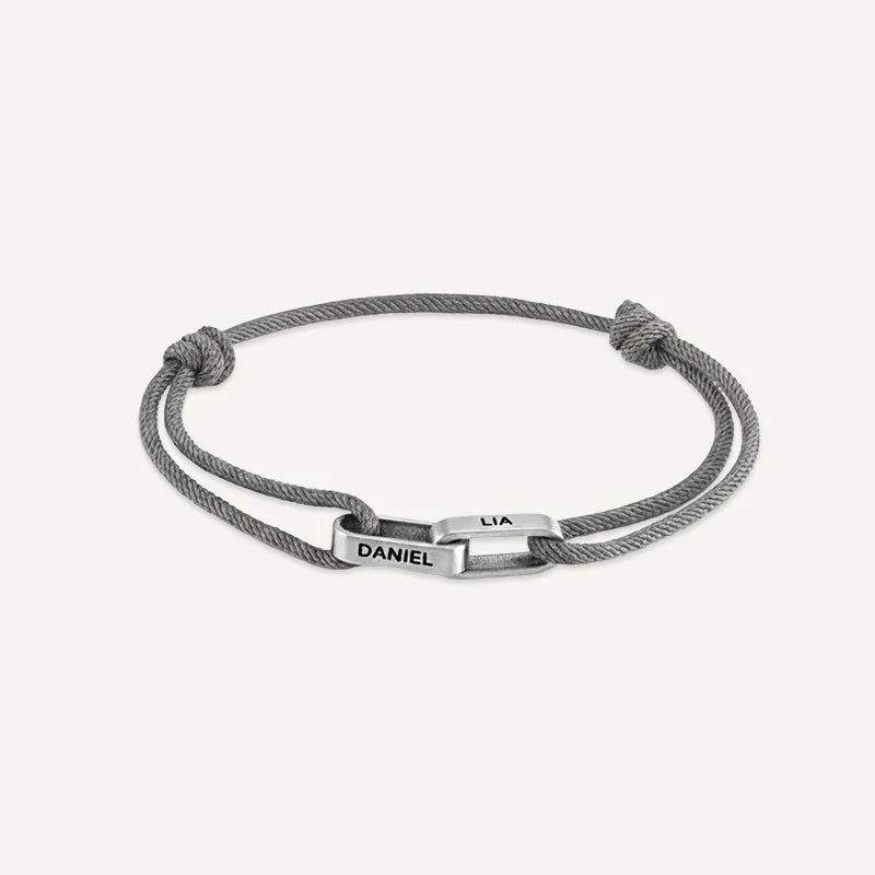 Herrenarmband mit 2 gravierten Namen
