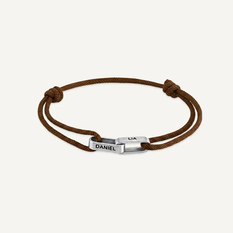 Herrenarmband mit 2 gravierten Namen