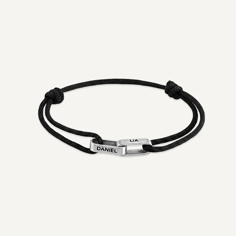 Herrenarmband mit 2 gravierten Namen