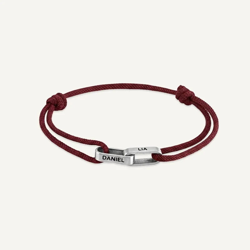 Herrenarmband mit 2 gravierten Namen