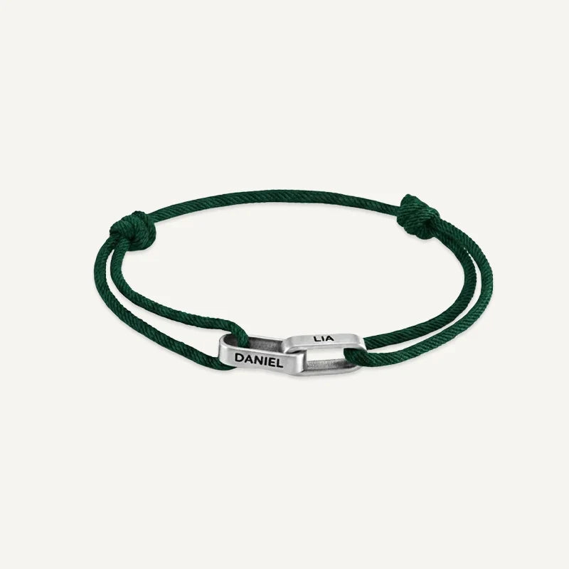 Herrenarmband mit 2 gravierten Namen