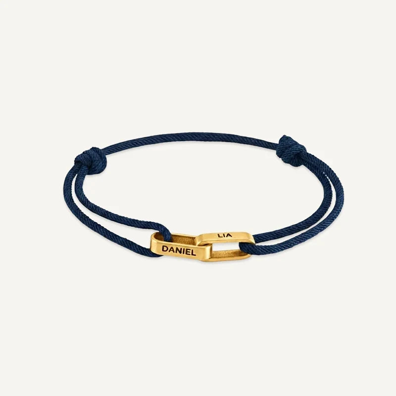 Herrenarmband mit 2 gravierten Namen