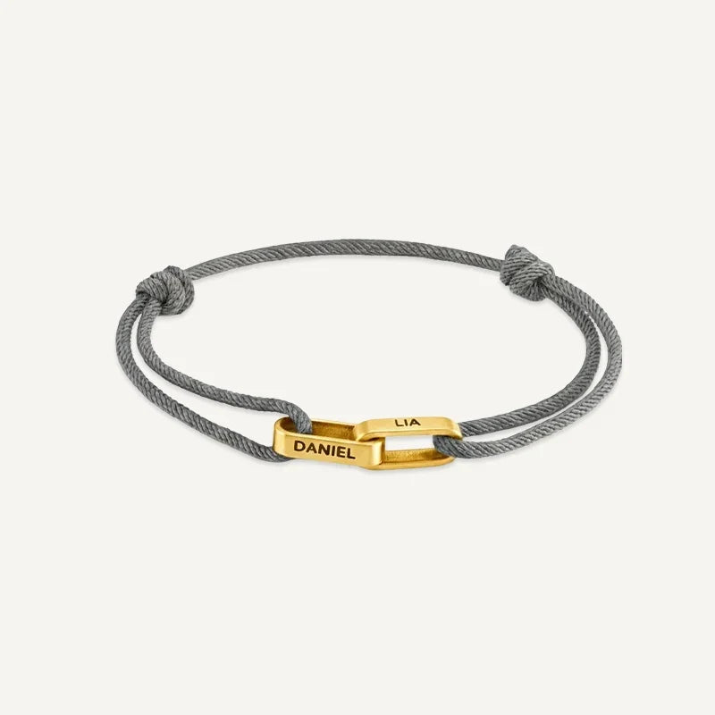 Herrenarmband mit 2 gravierten Namen