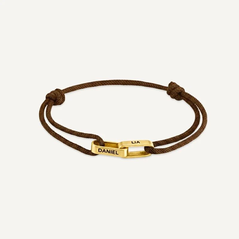 Herrenarmband mit 2 gravierten Namen