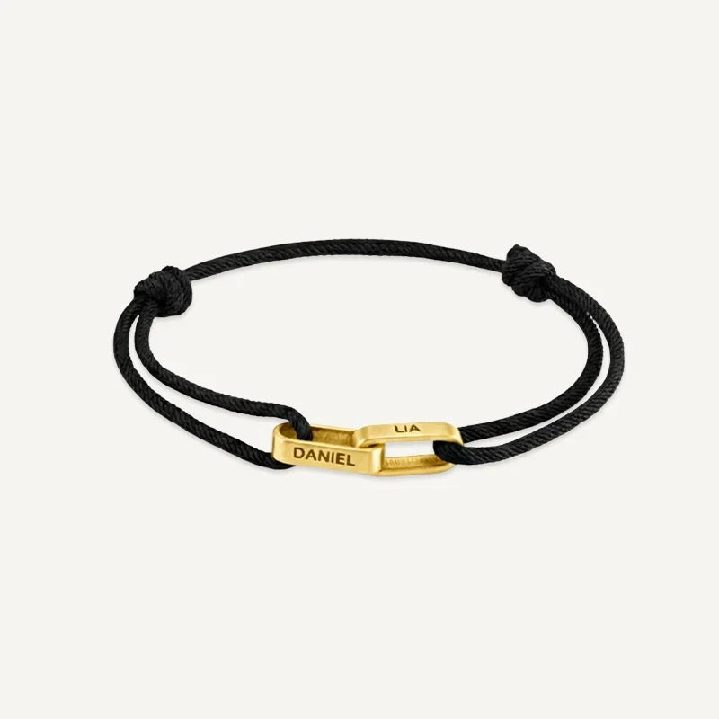 Herrenarmband mit 2 gravierten Namen