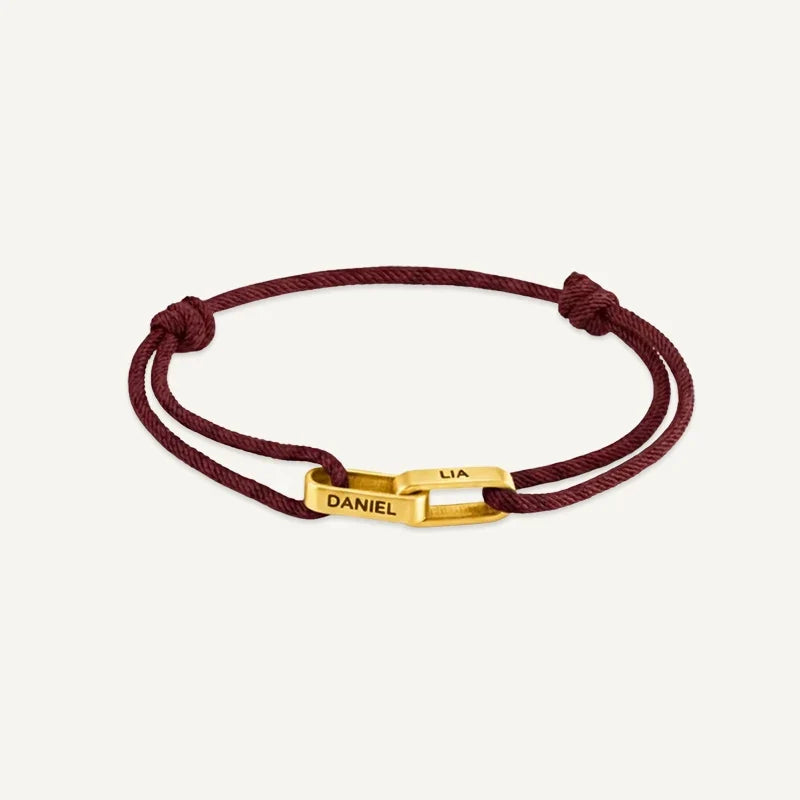 Herrenarmband mit 2 gravierten Namen
