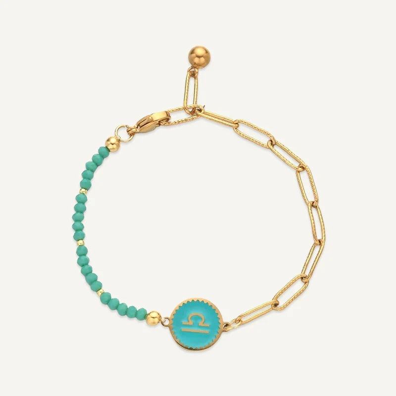 Sternzeichen Armband mit bunten Perlen