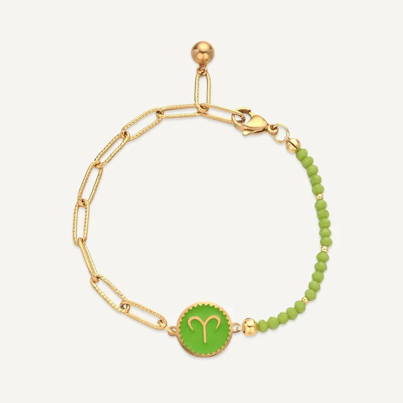 Sternzeichen Armband mit bunten Perlen