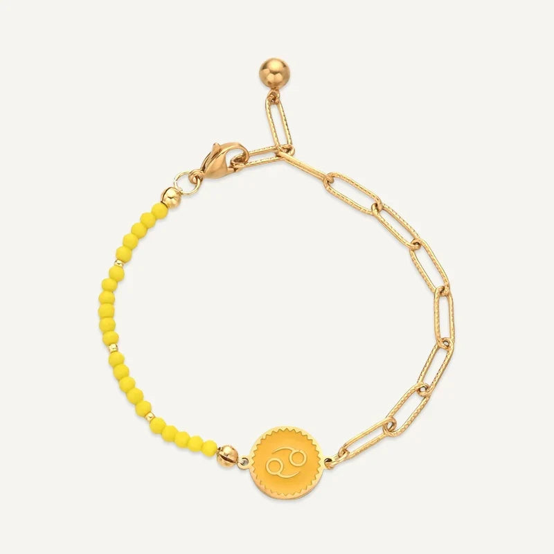 Sternzeichen Armband mit bunten Perlen