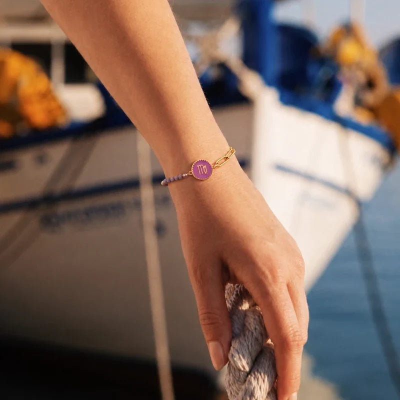 Sternzeichen Armband mit bunten Perlen