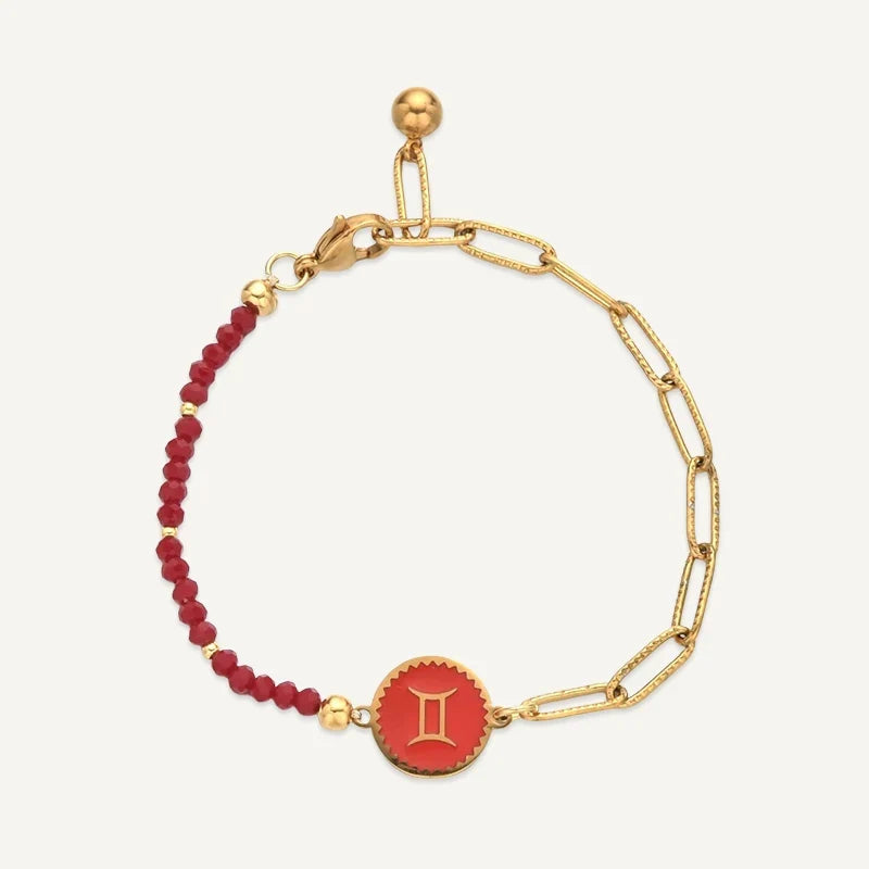 Sternzeichen Armband mit bunten Perlen