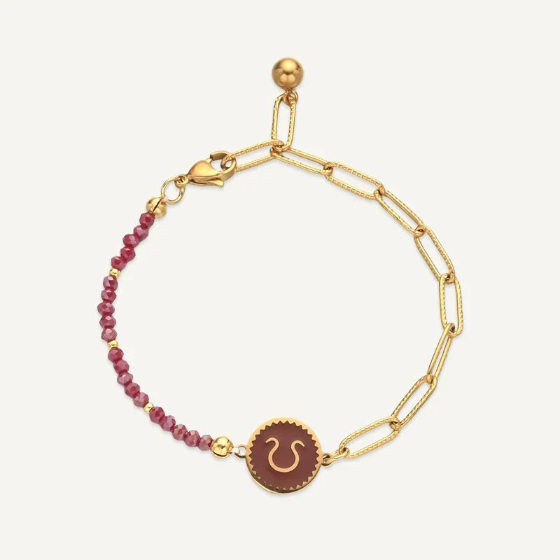 Sternzeichen Armband mit bunten Perlen