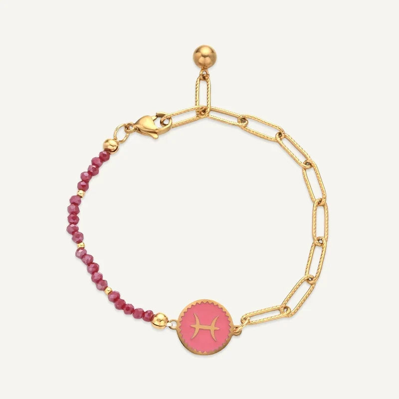 Sternzeichen Armband mit bunten Perlen