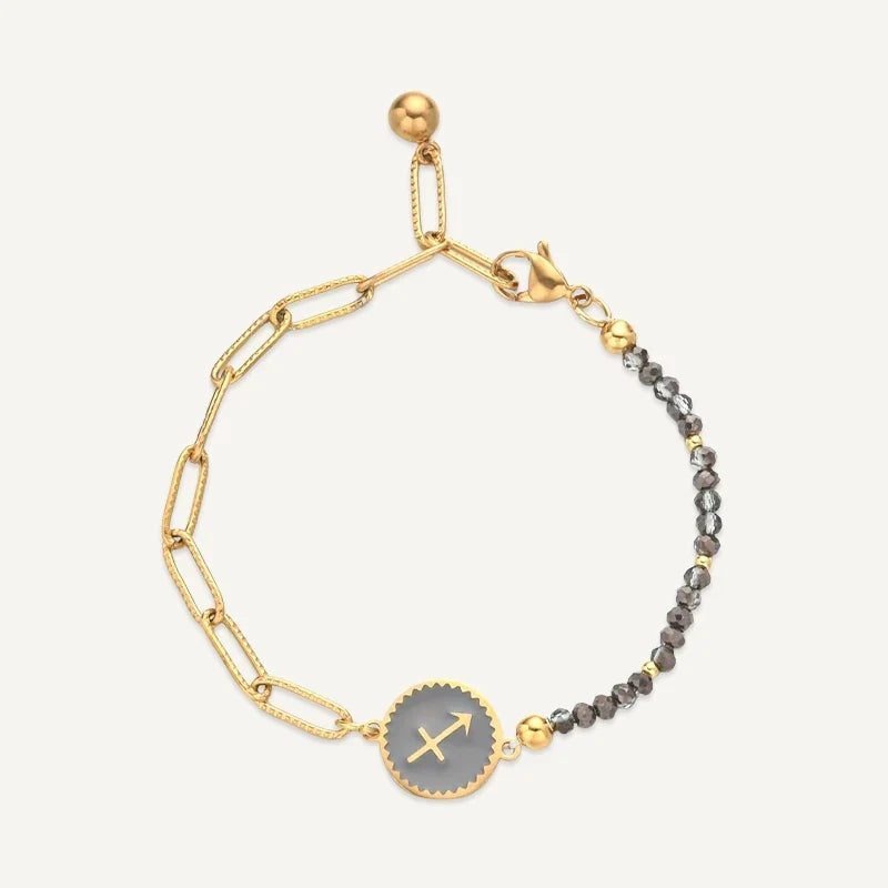 Sternzeichen Armband mit bunten Perlen