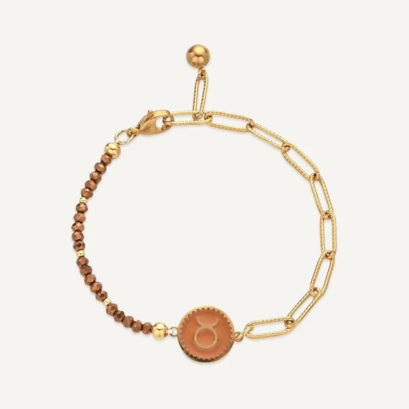 Sternzeichen Armband mit bunten Perlen