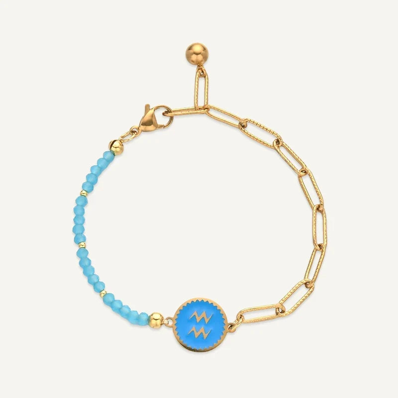 Sternzeichen Armband mit bunten Perlen
