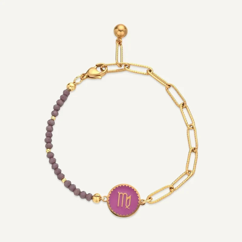 Sternzeichen Armband mit bunten Perlen