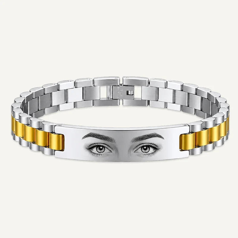 Herrenarmband mit Blickgravur