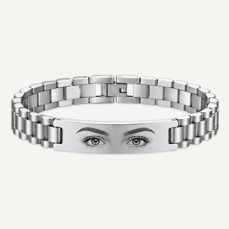 Herrenarmband mit Blickgravur