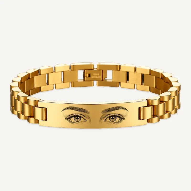 Herrenarmband mit Blickgravur
