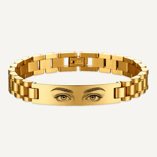 Herrenarmband mit Blickgravur