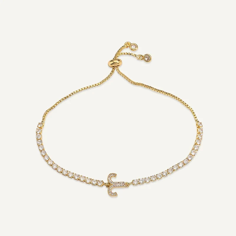 Sternzeichen Tennisarmband mit Steinen