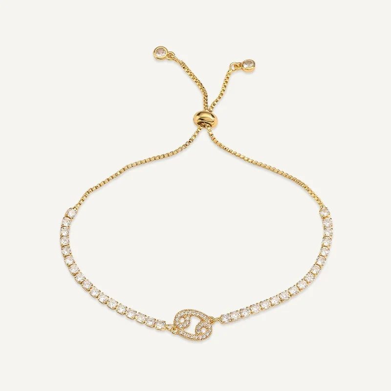 Sternzeichen Tennisarmband mit Steinen