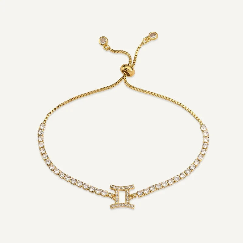 Sternzeichen Tennisarmband mit Steinen