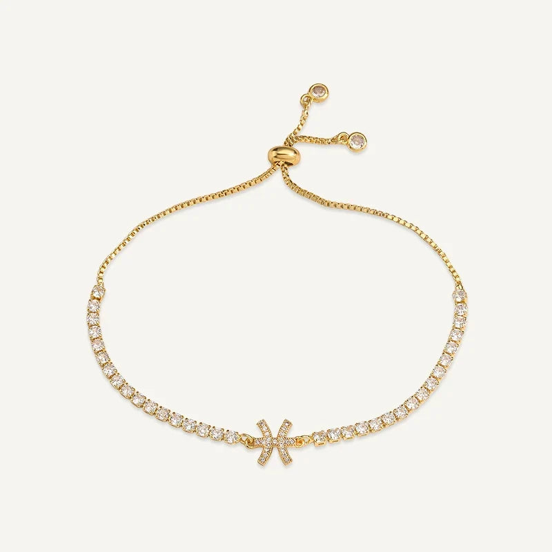 Sternzeichen Tennisarmband mit Steinen