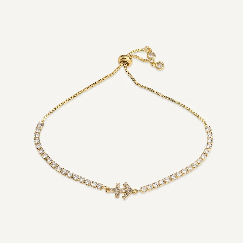 Sternzeichen Tennisarmband mit Steinen