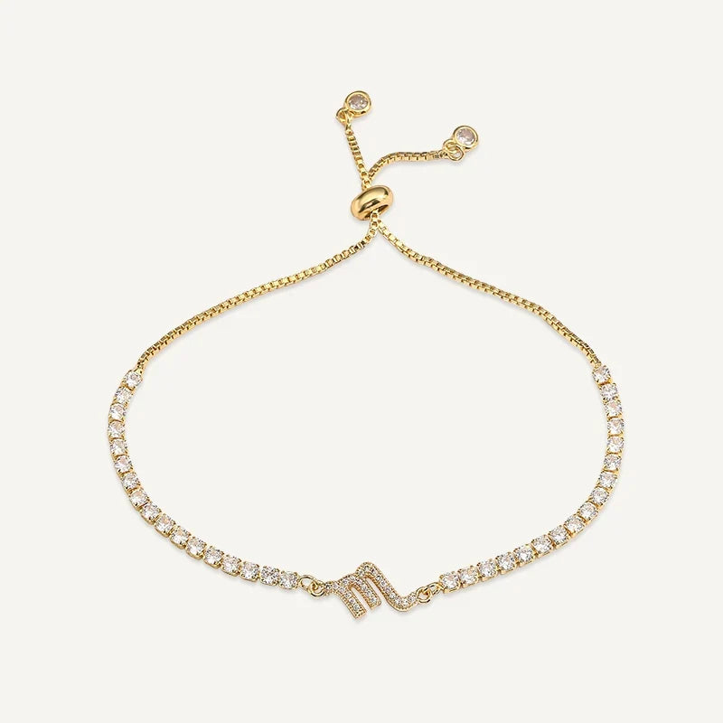 Sternzeichen Tennisarmband mit Steinen