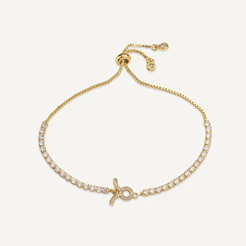 Sternzeichen Tennisarmband mit Steinen