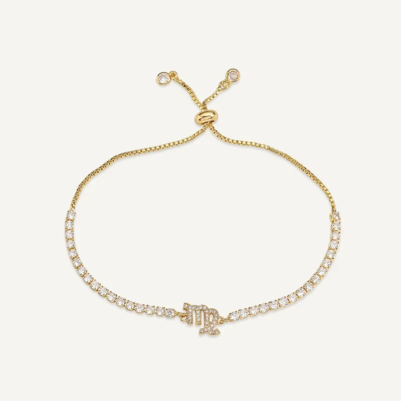 Sternzeichen Tennisarmband mit Steinen