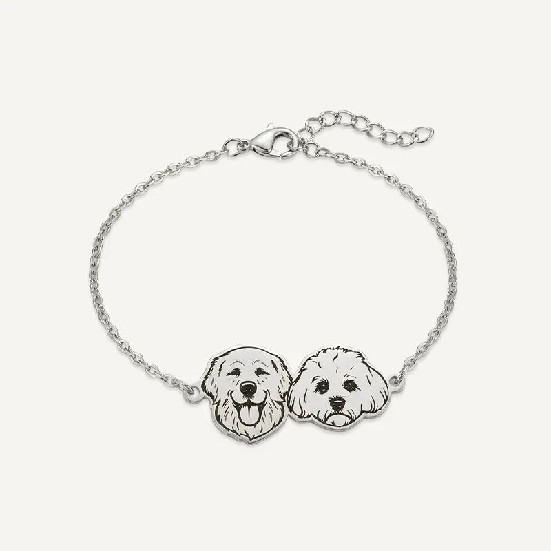 Armband mit Tiergesicht graviert