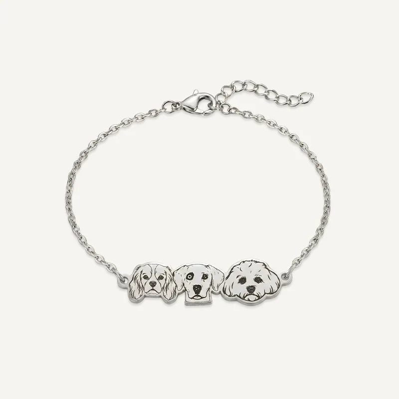 Armband mit Tiergesicht graviert