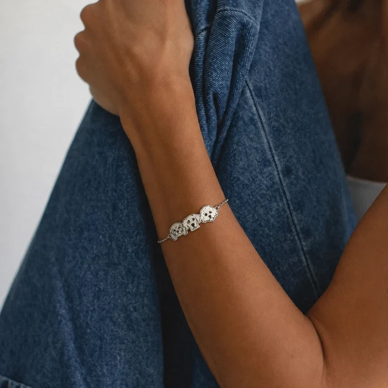 Armband mit Tiergesicht graviert