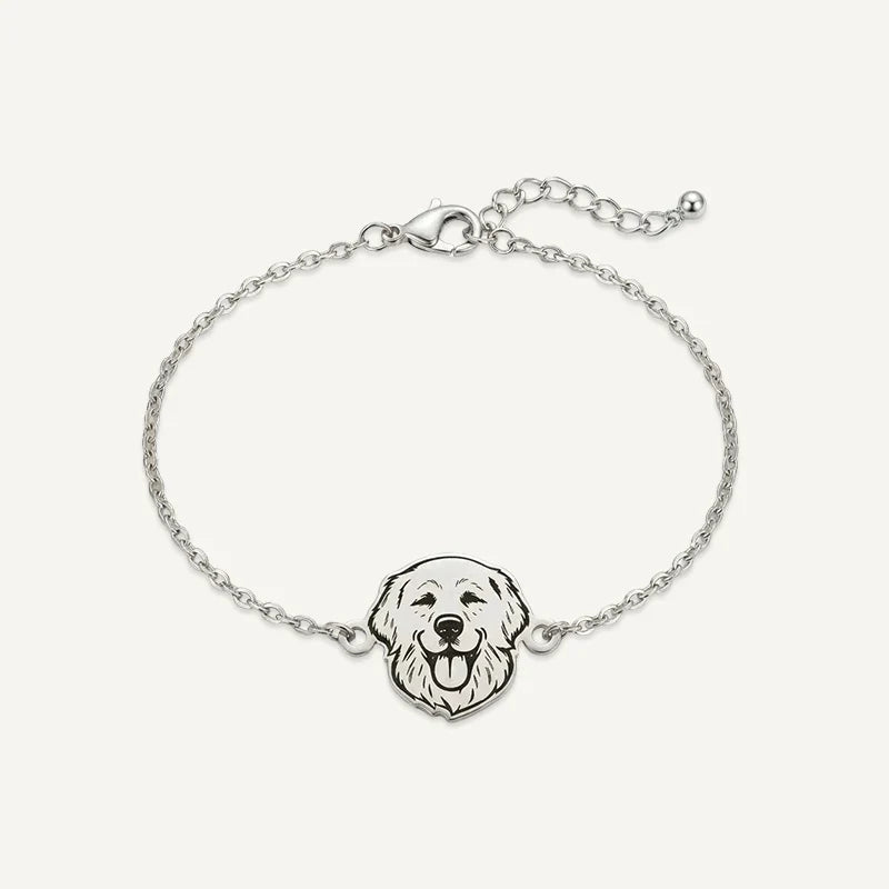 Armband mit Tiergesicht graviert