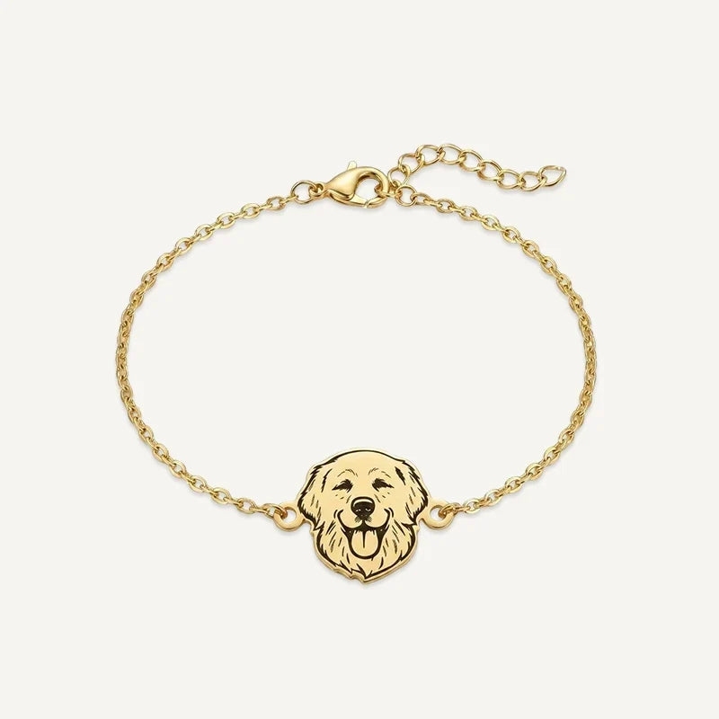 Armband mit Tiergesicht graviert