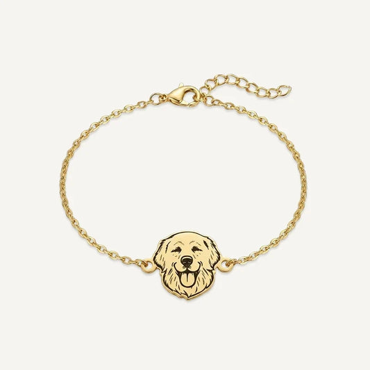 Armband mit Tiergesicht graviert