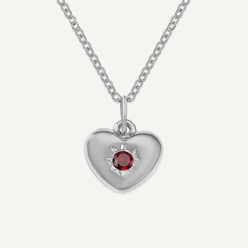 Geburtsstein Kette Herz